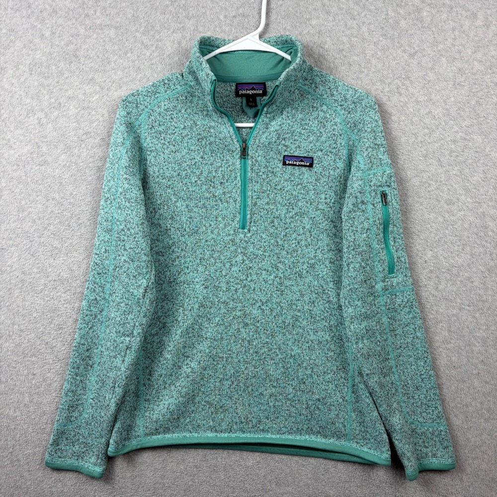 Patagonia Better Sweater Womens Small Blue 1/4 Zip Fleece Pullover Jacket 25617